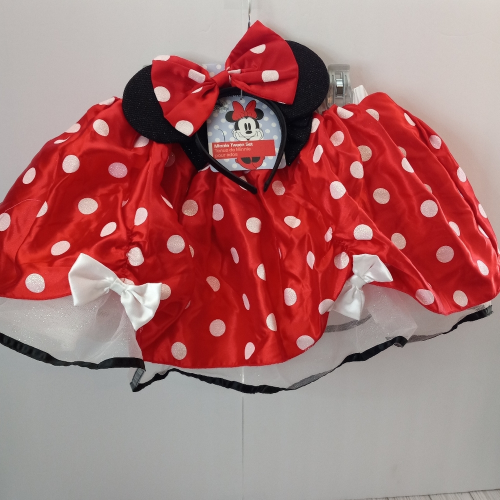 Disney Store Minnie Mouse Tween Skirt & Headband Set